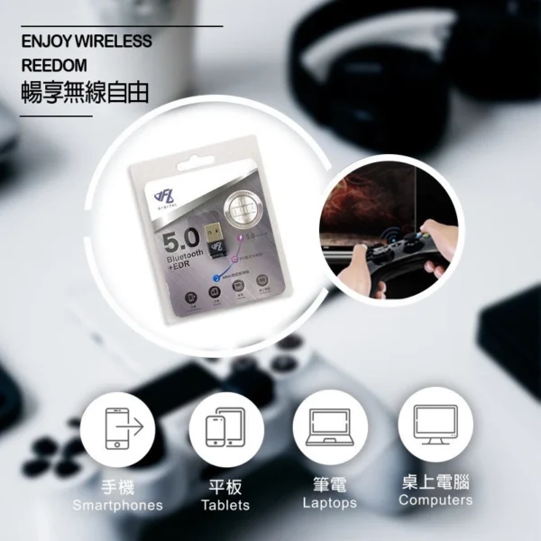 台灣瑞昱晶片USB藍牙5.0接收器